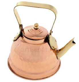 Медный чайник &quot;Дачные посиделки&quot; Медный чайник лужёный, изготовлен в Индии