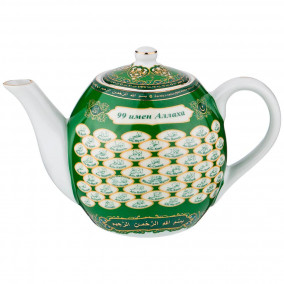 Заварочный чайник &quot;99 имён Аллаха&quot;   Фарфоровый заварочный чайник 