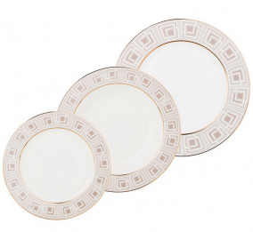 Набор фарфоровых тарелок &quot;Букингем&quot; Фарфоровый набор тарелок на 4 персоны