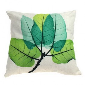 Подушка декоративная &quot;Green Life&quot;, 550 гр., 43*43 см. Декоративная подушка с изображением листочков