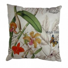 Диванная подушка &quot;Цветы орхидеи&quot;   Диванная декоративная подушка