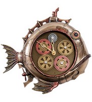 Настенные часы "Механическая Рыба"