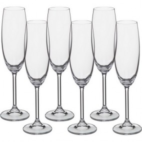 Набор бокалов для шампанского &quot;Colibri&quot; Набор бокалов из стекла 6 шт. 220 мл.