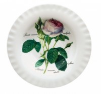 Фарфоровая суповая тарелка "Роза Редаут" 