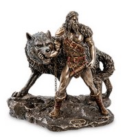 Статуэтка "Тюр - бог воинской храбрости и Враг богов - Фенрир"
